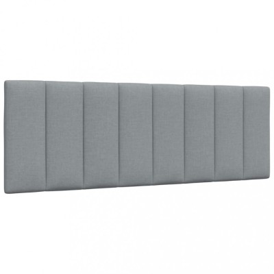 vidaXL Pernă tăblie de pat, gri deschis, 140 cm, material textil foto