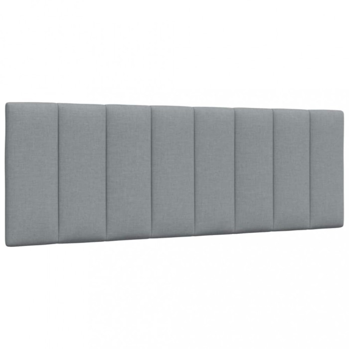 vidaXL Pernă tăblie de pat, gri deschis, 140 cm, material textil