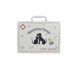 Cumpara ieftin Trusa medic veterinar pentru copii, din lemn, cu 22 de accesorii si cutie de depozitare, joc de rol