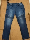 Pantaloni blugi moto Alpha Head, noi, cu protectii solduri si genunchi, marimea 44
