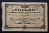 Actiune 1946 Uzinele metalurgice VULCAN , titlu de 100 actiuni nominative