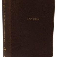 NKJV, Journal the Word Reference Bible, Imitation Leather, Brown, Red Letter Edition, Comfort Print: Let Scripture Explain Scripture. Reflect on What