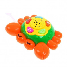 Lampa de veghe muzicala cu proiector Crab BabyMix PL-381457, Multicolor foto