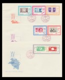 1963 Romania - 3 FDC Ziua marcii postale romanesti, LP 570 plicuri prima zi