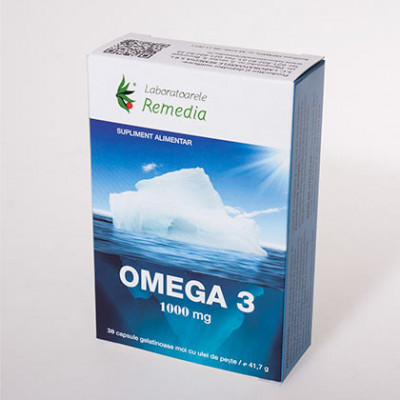 Omega 3 ulei de peste 1000mg 30cps moi foto