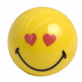 Cumpara ieftin Boxa portabila Smiley Love, Fast-Pair, Autonomie 8 ore, Microusb si Jack, galben, 58575