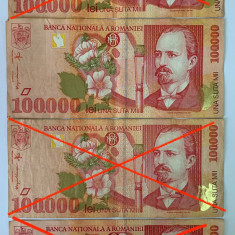 Bancnota 100000 LEI - 1998 - P-110a