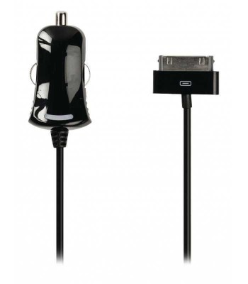 Incarcator auto 12-16V - iPhone cu 30pini 1m negru Valueline foto
