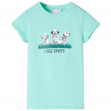 Tricou pentru copii, verde mentă deschis, 116, vidaXL