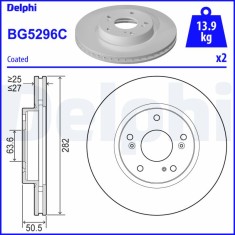 DELPHI BG5296C Disc frana