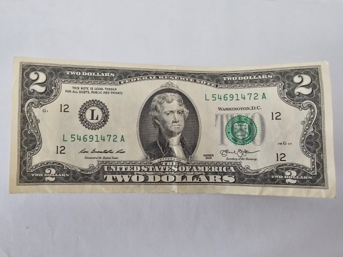 SUA 2 Dolari 2013 Noua