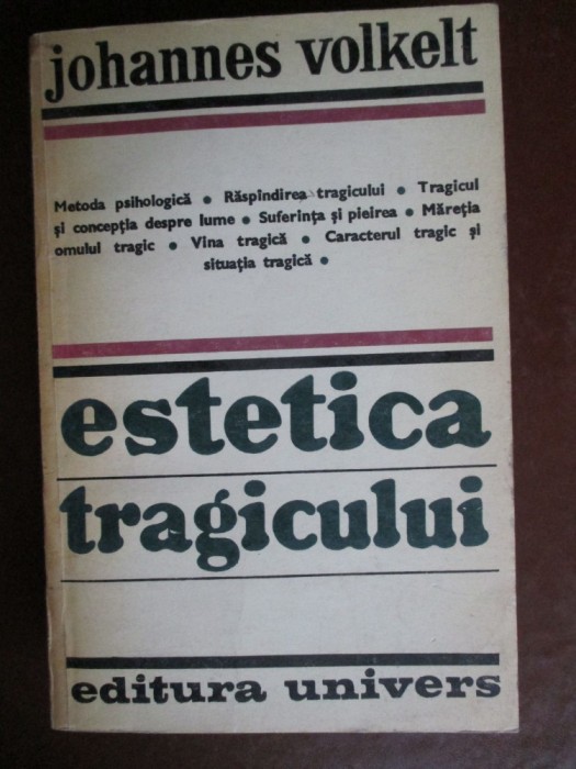 Estetica tragicului-Johannes Volkelt