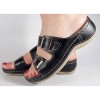 Saboti negri ALL COMFORT piele naturala, cu gel - 84AC, 36, Oem