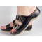 Saboti negri ALL COMFORT piele naturala, cu gel - 84AC