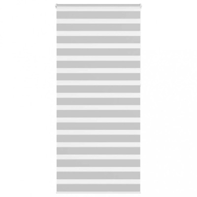 Jaluzea tip zebra gri deschis lățime țesătură 110,9 m poliester foto