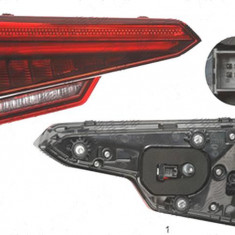 Stop spate lampa Audi A4/S4 (B9), 11.2015-, spate, Stanga, semnalizare dinamica; partea interioara; cu mers inapoi; cu lampa ceata; LED, HELLA