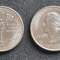 SUA Quarter dollar 1999 D Pennsylvania aUNC