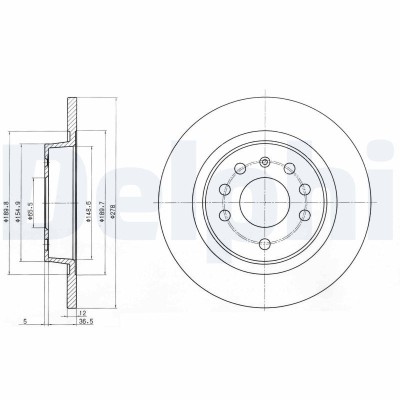 DELPHI BG3731C Disc frana foto