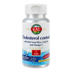 Cholesterol Control with Red Yeast Rice CoQ10 &amp;amp; Omega-3, 30cps, Kal foto