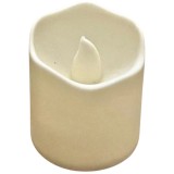 Cumpara ieftin Lumanare decorativa LED ivoire 3.9 x 3.6 cm, iluminare galbena tip flacara, 2 baterii LR1130 AG10 incluse, pentru ambient interior, masa si sarbatori