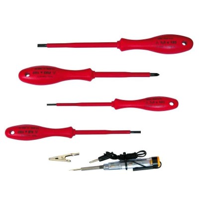 Set Surubelnite Izolate Pvc + Tester Auto - 5p. foto