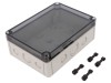 Carcasă Universală SPELSBERG Polistiren IP66 Gri Transparent Capac Policarbonat 180x130x63mm TK-PS-1813-6F-TM