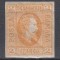1865 LP 15 CUZA EFIGIA DOMNITORULUI IN OVAL PORTOCALIU/HARTIE VARGATA VERTICAL
