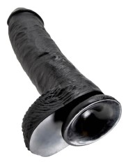 Dildo Realistic Cu Testicule King Cock, Negru, 25 cm
