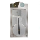 Ceas decorativ, mecanism Quartz, dimensiune reglabila, argintiu