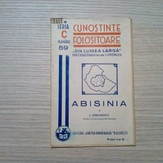 ABISINIA - I. Simionescu - col.: Cunostinte Folositoare, Seria C, No.59, 31 p.