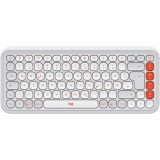 Tastatura Wireless Logitech POP ICON KEYS, Bluetooth, 3 Way Easy-Switch, Off-White