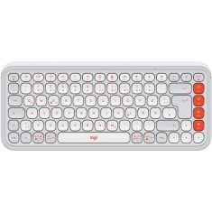 Tastatura Wireless Logitech POP ICON KEYS, Bluetooth, 3 Way Easy-Switch, Off-White