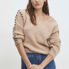 Answear Lab pulover de damă, culoarea maro