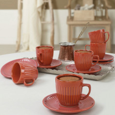 Set cesti de cafea, Keramika, 275KRM1653, Ceramica, Portocaliu