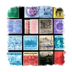 Sticker decorativ, Timbre, Multicolor, 55 cm, 9787ST foto