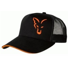 Sapca Fox Trucker Cap Black And Orange foto