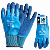 Manusi de lucru impermeabile, poliester / latex, marimea 9, Geko G75029