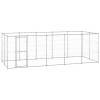 Padoc pentru c&acirc;ini de exterior, 12,1 m&sup2;, oțel galvanizat