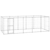 Padoc pentru c&acirc;ini de exterior, 12,1 m&sup2;, oțel galvanizat
