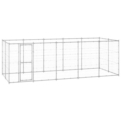 Padoc pentru c&amp;acirc;ini de exterior, 12,1 m&amp;sup2;, oțel galvanizat foto
