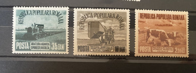 ROMANIA 1953 LP 357 AGRICULTURA SOCIALISTA, serie MNH foto