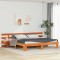 vidaXL Cadru de pat cu sertar Maro 180 x 200 cm Lemn masiv 3385681