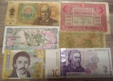 Lot bancnote 6 bucati North Korea Bulgaria Serbia, Europa