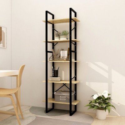Gossi biblioteca cu 5 rafturi, 60x30x175 cm, lemn masiv de pin foto