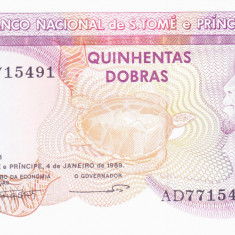 Bancnota Sao Tome si Principe 500 Dobras 1989 - P61 UNC