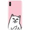 Husa silicon pentru Apple Iphone XS, White Cat