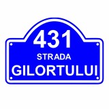 Indicator stradal personalizat număr și nume stradă 431 - Glortului