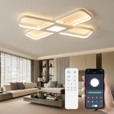 Lustra Led 65W, Control Din Telecomanda Sau Telefon, Mod De Ajustare A Temperaturii Sau Intensitatii Lumini - CN