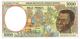 Statele Africii Centrale 1 000 Franci (C) Congo 2 000 P-102C UNC