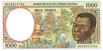 Statele Africii Centrale 1 000 Franci (C) Congo 2 000 P-102C UNC foto